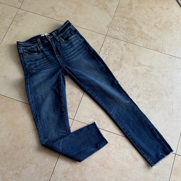 PAIGE Dark Blue Kylie Crop Jeans- Size 24 - Picture 1 of 9